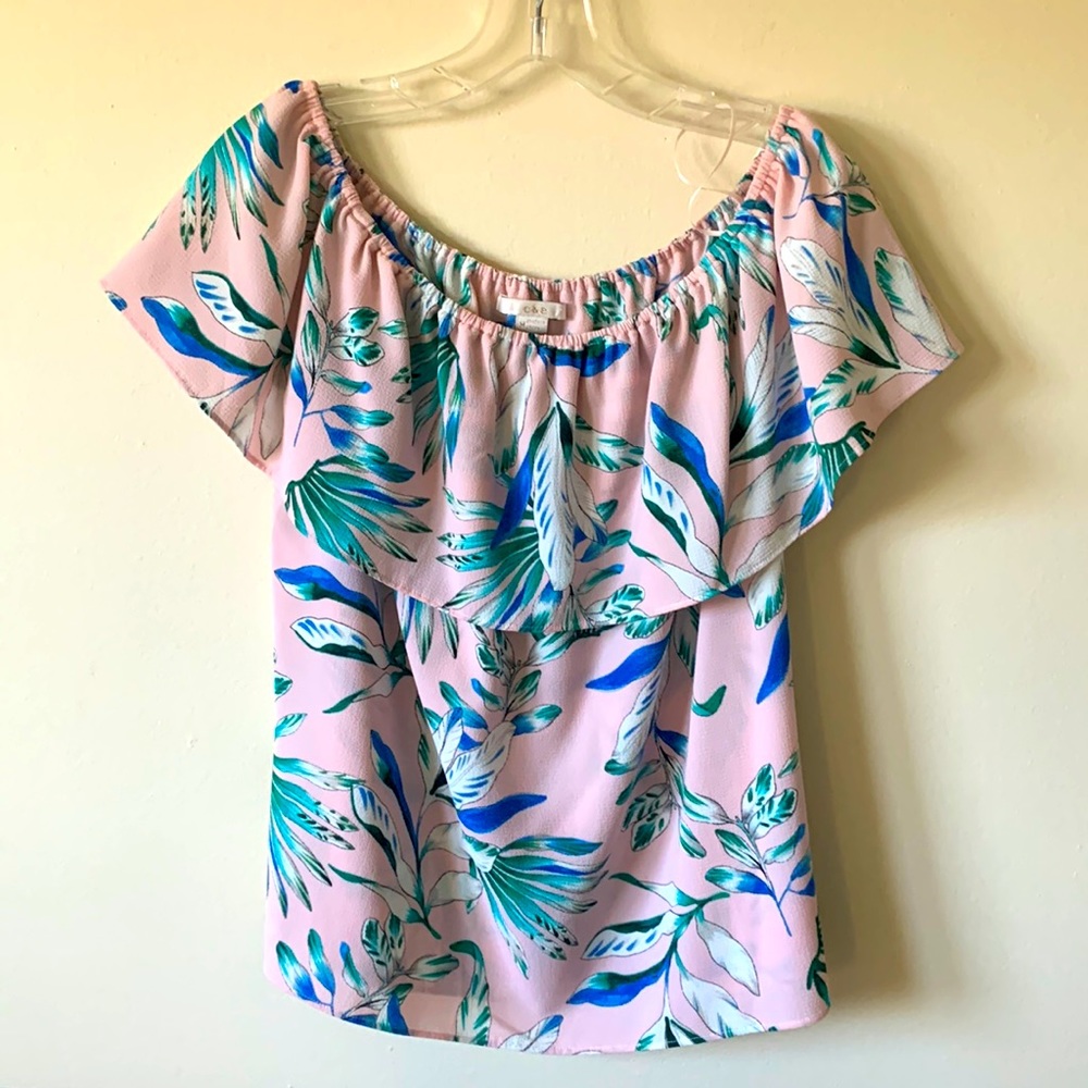 C&E Pink floral Top